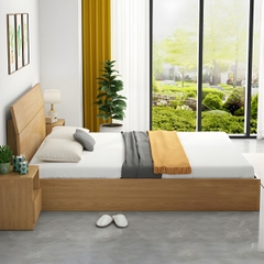 Giường Ngủ Gỗ Công Nghiệp Hiện Đại Kèm Tựa CN4