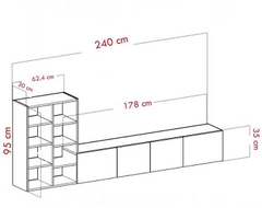 Kệ Tivi Gỗ Hiện Đại Kết Hợp Tủ Trang Trí