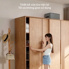 Tủ Quần Áo Gỗ Công Nghiệp Hiện Đại 3 Cánh Kèm Ngăn Tủ