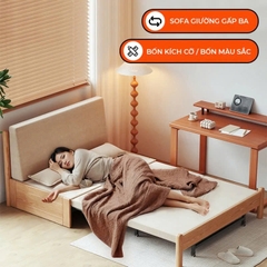 Giường Sofa Kéo Đa Năng Gỗ Tự Nhiên Hiện Đại