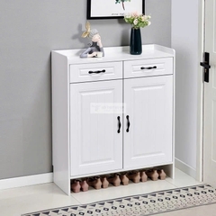 Tủ Giày Gỗ MDF Cao Cấp Màu Trắng Hiện Đại