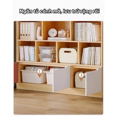 Tủ Kệ Sách Gỗ MDF Phối Trắng Hiện Đại Đa Năng