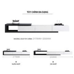Kệ Tivi Hiện Đại MDF Phủ Melamine Màu Trắng
