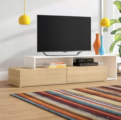 Kệ Tivi Gỗ MDF Hiện Đại 2 Tầng Ngăn Kéo