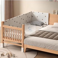 Cũi Liền Giường Cho Bé Gỗ Thông Ghép NC06