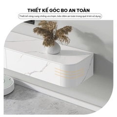 Kệ Tivi Hiện Đại Mặt Vân Đá Trắng Sang Trọng