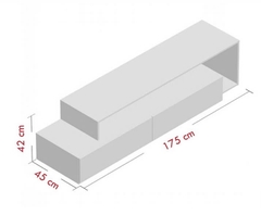 Kệ Tivi Gỗ MDF Hiện Đại 2 Tầng Ngăn Kéo