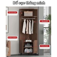Kệ Treo Đồ Góc Phòng Gỗ Hiện Đại
