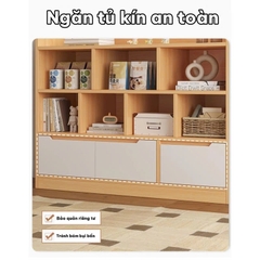 Tủ Kệ Sách Gỗ MDF Phối Trắng Hiện Đại Đa Năng