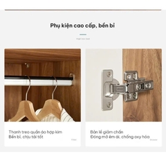 Tủ Quần Áo Gỗ Công Nghiệp MDF Cửa Lùa Hiện Đại