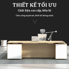 Bàn Giám Đốc Chữ L Gỗ Công Nghiệp Hiện Đại