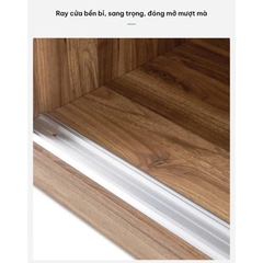 Tủ Quần Áo Gỗ Công Nghiệp MDF Cửa Lùa Hiện Đại