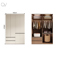 TỦ QUẦN ÁO GIÁ ĐÌNH T02 - Giá 2tr7/m2