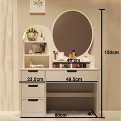 Bàn Trang Điểm Gương Tròn Hiện Đại