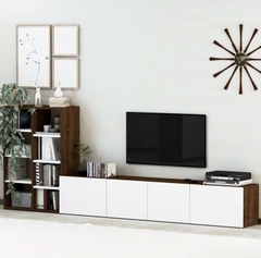 Kệ Tivi Gỗ Hiện Đại Kết Hợp Tủ Trang Trí