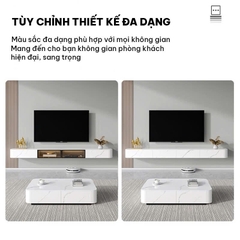 Kệ Tivi Hiện Đại Mặt Vân Đá Trắng Sang Trọng