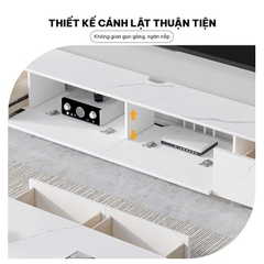 Kệ Tivi Hiện Đại Mặt Vân Đá Trắng Sang Trọng