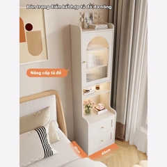 Tủ Đầu Giường Kết Hợp Tủ Trưng Bày Led Hiện Đại