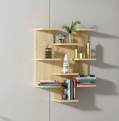 Kệ SáchTreo Tường Gỗ Công Nghiệp Hiện Đại