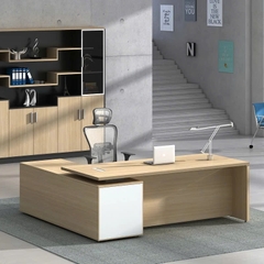 Bàn Giám Đốc Chữ L Gỗ Công Nghiệp Hiện Đại