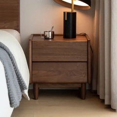 Tab Đầu Giường Gỗ Tự Nhiên Hiện Đại 2 Ngăn