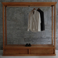 Kệ Treo Quần Áo Gỗ Tự Nhiên Có Hộc