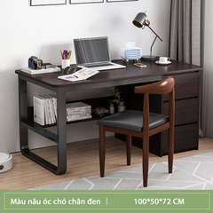 Bàn làm việc chân kim loại đi kèm tủ để đồ tiện lợi BLV03
