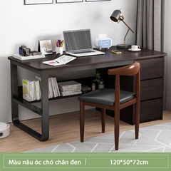 Bàn làm việc chân kim loại đi kèm tủ để đồ tiện lợi BLV03