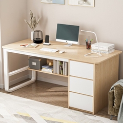 Bàn làm việc chân kim loại đi kèm tủ để đồ tiện lợi BLV03