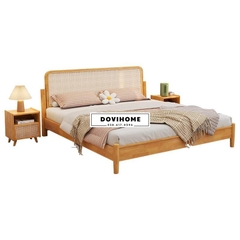 Giường Ngủ Gỗ Tự Nhiên Thiết Kế Thanh Lịch M42
