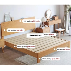 Giường Gỗ Tự Nhiên Phong Cách Tối Giản, Hiện Đại M46