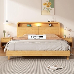 Giường Gỗ Tự Nhiên Thiết Kế Chắc Chắn Và Ổn Định M51