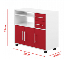 Tủ Đựng Đồ Nhà Bếp Đa Năng 3 Cửa 2 Ngăn Kéo