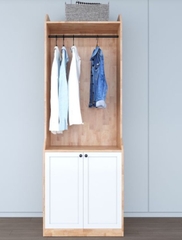 Tủ Quần Áo Gỗ Thông Có Kệ Treo Và Tủ Đựng Dưới Hiện Đại