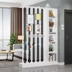 Vách Ngăn Phòng Kết Hợp Kệ Trang Trí Hiện Đại