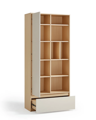 Tủ Kệ Sách Kết Hợp Ngăn Kín – Phong Cách Bắc Âu