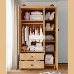 Tủ Quần Áo Gỗ Tự Nhiên 3 Cánh Hiện Đại