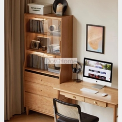 Tủ Trưng Bày Kết Hợp Ngăn Kéo Gỗ Tự Nhiên