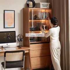 Tủ Trưng Bày Kết Hợp Ngăn Kéo Gỗ Tự Nhiên