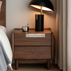 Tab Đầu Giường Gỗ Tự Nhiên Hiện Đại 2 Ngăn