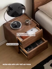 Tab Đầu Giường Gỗ Tự Nhiên Hiện Đại 2 Ngăn