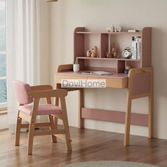 Bàn Học Gỗ Tự Nhiên Kèm Kệ Sách