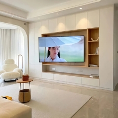 8 mẫu vách tivi phòng khách đẹp