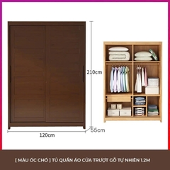 Tủ Quần Áo Cửa Trượt Gỗ Tự Nhiên