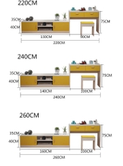 Bộ Bàn Trang Điểm Kết Hợp Kệ Tivi Hiện Đại