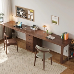 Bàn Gỗ Đôi Tự Nhiên Thiết Kế Hiện Đại