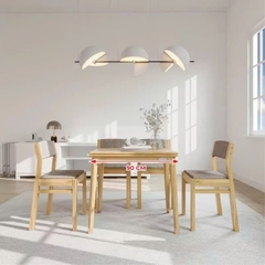 Bộ Bàn Ăn Gỗ Tự Nhiên Hiện Đại 4 Ghế