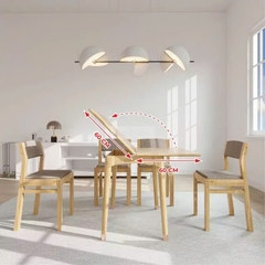 Bộ Bàn Ăn Gỗ Tự Nhiên Hiện Đại 4 Ghế