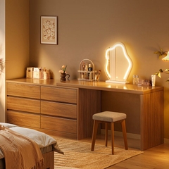 Bàn Trang Điểm Gỗ Tự Nhiên Hiện Đại Kèm Gương