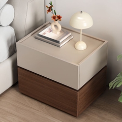 Tab Đầu Giường 2 Tầng Gỗ Công Nghiệp Hình Hộp Cách Điệu